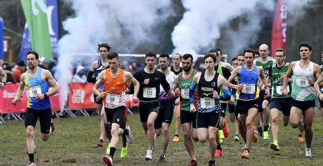 photo  lors de la 41e édition du cross ouest-france, en 2024, à l’occasion de la course des as, les hommes étaient partis 2 minutes avant les femmes. même scénario dimanche 19 janvier 2025. suspense et surprise assurés.  &copy;  archives marc roger / ouest-france 