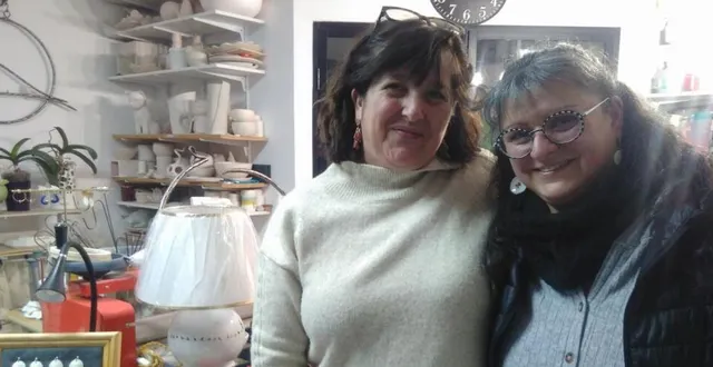 photo  anne petit et laurence, artistes de teloché.  &copy;  le maine libre 