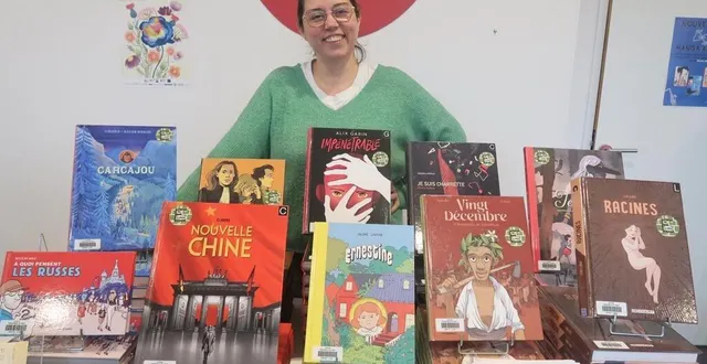 photo  mazé-milon, le 10 décembre 2024. responsable du pôle bande dessinée de la bulle, coralie rabaud est experte en la matière. elle présente la nouvelle sélection du prix ellipse(s) 11, établie avec ses collègues et la maison de la bd de blois.  &copy;  agathe le nueff 