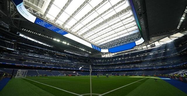 photo historiquement connue sous le nom de santiago bernabéu, l’enceinte du real madrid va devenir bernabéu. © photo : angel martinez / getty images via afp