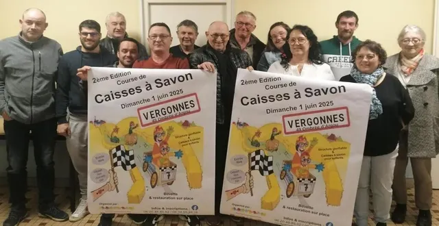 photo  des membres du bureau d’anim’vergonnes et des bénévoles sont déjà plongés dans la préparation de la deuxième édition de la course de caisses à savon, qui aura lieu le 1er juin prochain.  &copy;  co 