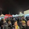 photo  il y avait foule pour ce marché de noël déplacé près du gymnase. 