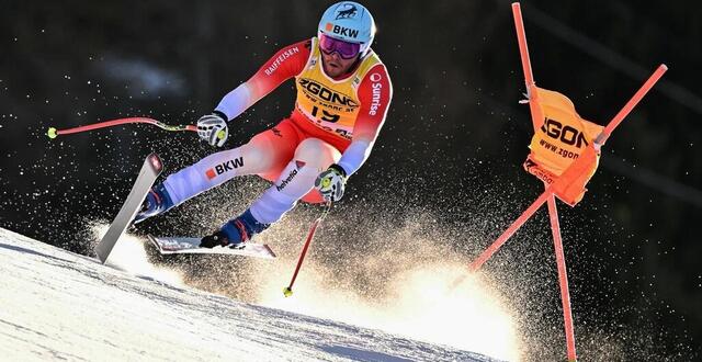 photo  alexis monney s’est imposé à la surprise générale lors de la descente de bormio en italie.  ©  photo : fabrice coffrini/afp 