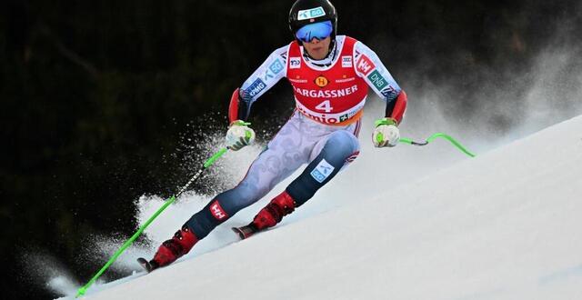 photo  fredrik moeller a créé la surprise en remportant le super-g de bormio en italie.  ©  photo : fabrice coffrini/afp 