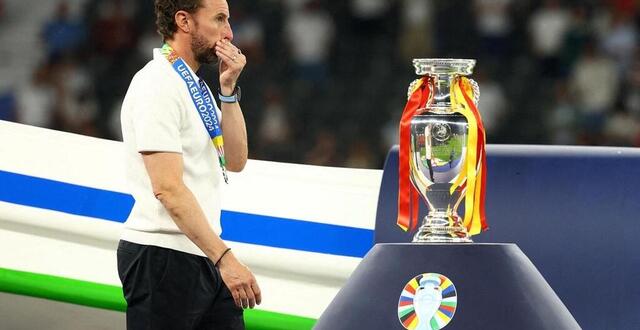 photo  gareth southgate lors de la finale de l’euro 2024 perdue face à l’espagne.  ©  photo : reuters 