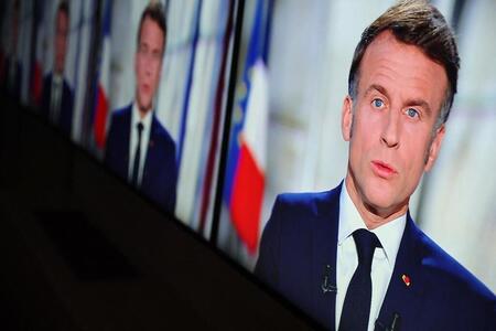 photo Emmanuel Macron lors de ses vœux du 31 décembre 2024. KIRAN RIDLEY / AFP 