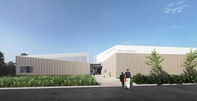 photo  le futur complexe sportif de maresché devrait être terminé pour la fin de l’année 2026.  &copy;  agence bourgueil & rouleau 