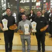 photo  les lauréats des meilleures galettes des rois 2025 : guillaume gaugain (à gauche) pour la galette amande, christophe lecomte pour l’originale et julien marsal, pour la briochée. 