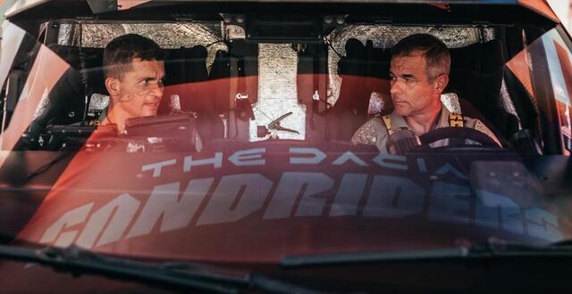 photo  sébastien loeb ici au volant de sa dacia condriders en compagnie de son co-pilote belge fabian lurquin lors du rallye du maroc.  ©  photo : hand out press dacia / belga via afp 