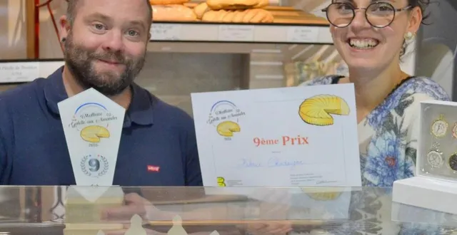 photo  patrons du fournil de précigné, fabrice et stéphanie chadaigne ont été primés pour leur galette frangipane.  &copy;  le maine libre 