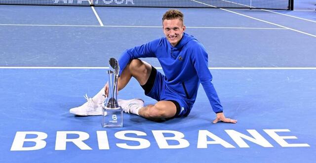 photo  jiri lehecka a remporté le tournoi atp 250 de brisbane dimanche 5 janvier 2025.  ©  photo : william west / afp 