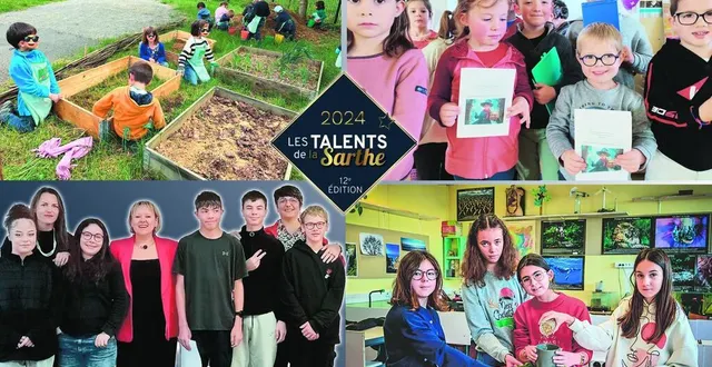 photo  les quatre écoles nommées aux talents de la sarthe.  &copy;  montage ml s. suard 