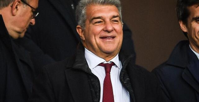 photo  joan laporta est menacé après le couac concernant dani olmo.  ©  photo : matthieu mirville / afp 