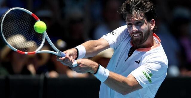 photo  cameron norrie est passé tout proche de la disqualification ce mardi 7 janvier au tournoi de brisbane.  ©  photo phil walter/afp 