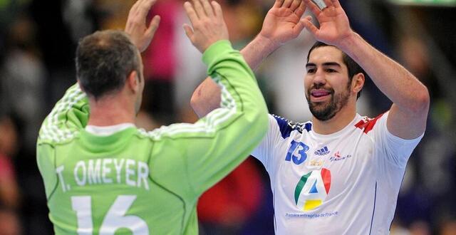 photo  thierry omeyer et nikola karabatic ont remporté le championnat du monde de handball 2011 avec l’équipe de france.  ©  photo : franck faugere/dppi via afp 