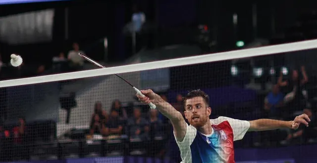 photo  lucas corvée, ici lors des jeux de paris, est désormais partenaire d’entraînement à l’insep.  &copy;  photo : reuters 