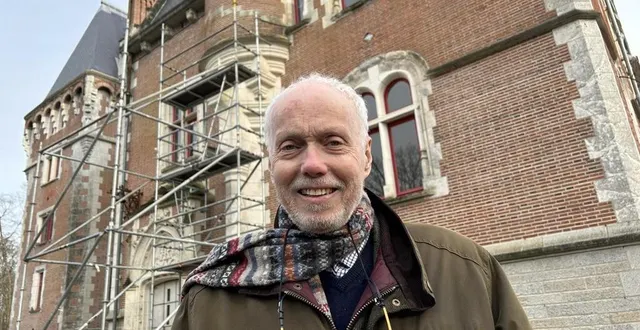 photo  françois avice devant le château familial de la forêterie, à allonnes (sarthe).  &copy;  ouest-france 