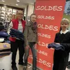 photo valérie gautier, dominique girard et dominique garreau, de la boutique repères, passage du commerce au mans (sarthe), soldent jusqu’à 40 %.
