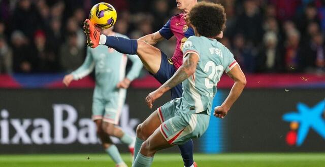 photo  l’atlético de madrid a dénoncé, ce jeudi 9 janvier, la décision du conseil supérieur des sports (csd) espagnol d’accorder au fc barcelone la réinscription temporaire de dani olmo.  ©  archive alex caparros / getty images via afp 