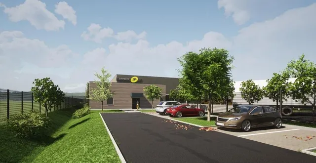 photo  au bailleul, le nouveau centre de tri postal devrait être en fonctionnement dès le mois de septembre 2025.  &copy;  emmanuel ollivier architecte 