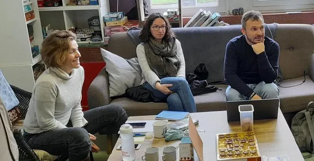 photo  aurélie kurth, sandra taillecours et alexandre martin, responsables d’enjeu, pleinement impliqués dans le projet de début d’année.  &copy;  ouest-france 