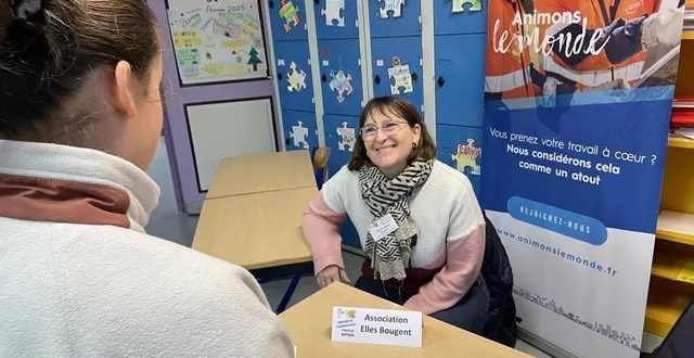 photo  l’association « elles bougent » était présente le vendredi 10 janvier 2025 à la semaine de l’orientation, au collège du petit-versailles, à la flèche.  &copy;  le maine libre 