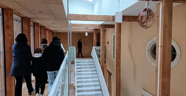 photo  une vue de l’intérieur du prieuré, lors de la visite ouverte aux habitants, samedi 4 janvier 2025, à auvers-le-hamon.  &copy;  ouest-france 