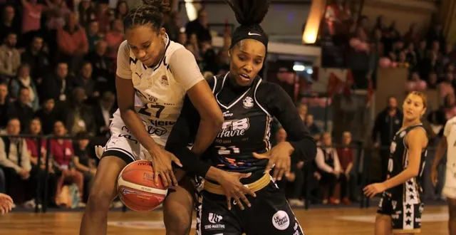 photo  fayzat djoumoi (à gauche) et les alençonnaises ont laissé échapper un succès à leur portée sur le parquet d’aulnoye, samedi 11 janvier.  &copy;  photo : archives nathalie douley 