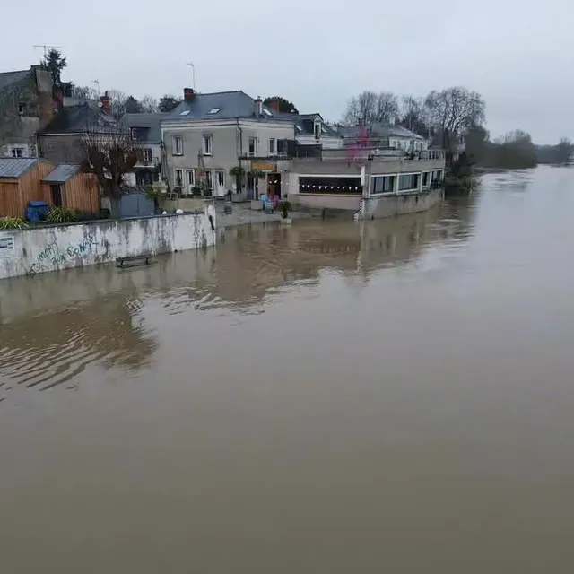 photo les inondations à bouchemaine.  ©  ouest-france