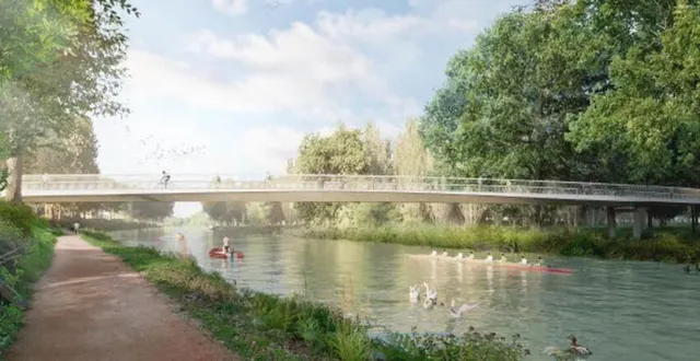 photo  le design final de la passerelle entre le mans et saint-pavace.  &copy;  le mans métropole 