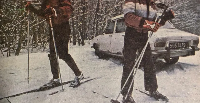 photo  janvier, le mois du blanc… en 1985, les sarthois chaussent les skis !  &copy;  archives le maine libre 