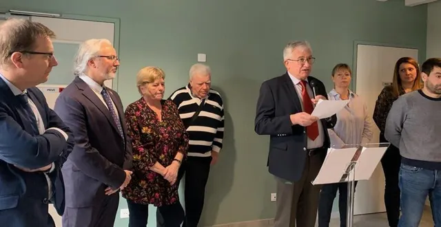 photo  jean-claude bizeray a présenté ses vœux à la population.  &copy;  le maine libre 