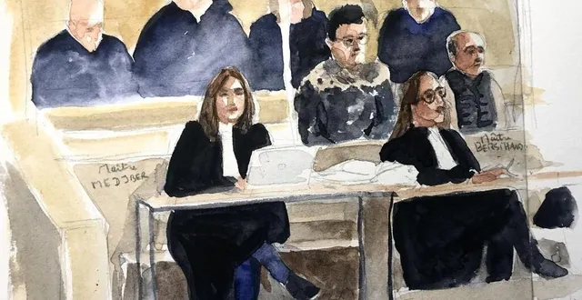 photo  trois hommes sont jugés pour viol en réunion devant la cour criminelle du 15 au 17 janvier 2025. deux sont en détention provisoire depuis janvier 2023.  &copy;  dessin le maine libre - charlotte foisseau-bouttier 