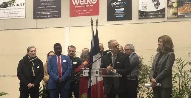 photo  lors de la cérémonie des vœux de bouchemaine, mardi 14 janvier 2025, le préfet philippe chopin a joint ses vœux à ceux de la maire, véronique maillet.  &copy;  ouest-france 