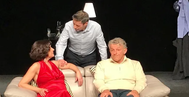 photo  trois comédiens qui devraient faire beaucoup rire le public.  &copy;  acthalia 