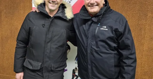 photo  après une aventure à la fois humaine et sportive, dominique faguier (à droite) a obtenu le 7e dan de krav maga avec son fils comme partenaire  &copy;  ouest-france 