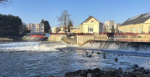 photo  le barrage de l’épau, au mans, s’est doté d’un nouveau clapet permettant de mieux réguler le niveau de l’eau.  &copy;  ouest-france 