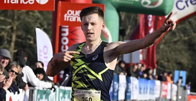 photo  nicolas vitré a remporté la course des as lors du cross ouest-france au mans (sarthe) ce dimanche 19 janvier 2025  &copy;  marc ollivier/ouest-france 