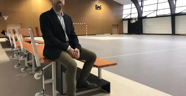 photo  la ménitré, le 27 décembre 2024. le maire tony guéry dans la salle pessard dont les travaux sont presque terminés. l’inauguration se déroulera samedi 25 janvier à l’occasion de la cérémonie des vœux du maire.  &copy;  co – christophe ricci 