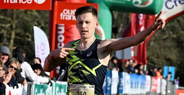 photo  nicolas vitré a remporté la course des as lors du cross ouest-france au mans, hier.  &copy;  marc ollivier, ouest-france 