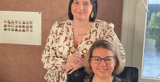 photo  claire massot (assise) et sa nouvelle collègue mégane jouanneau.  &copy;  ouest-france 