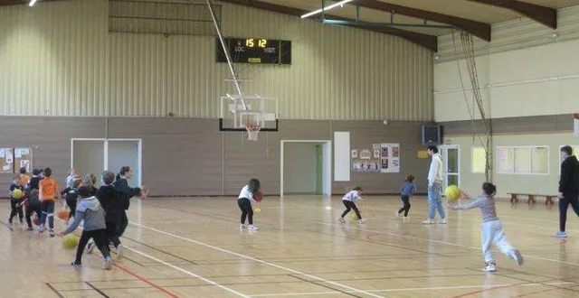 photo  depuis le 10 et jusqu’au 31 janvier, les élèves des classes ce1 et ce2 de l’école saint-louis bénéficient de cinq séances d’initiation au basket. pour préparer son brevet professionnel de la jeunesse, de l’éducation populaire et du sport (bp jeps) vianney beaudier, entraîneur au club envol basket de bécon/saint-clément-de-la-place, anime ces séances, dans le cadre de l’opération basket école.  &copy;  ouest-france 