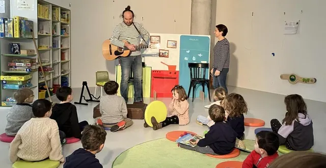 photo  patricia bédard et mickaël à lalumé pour lors du spectacle « bon voyage ».  &copy;  co 