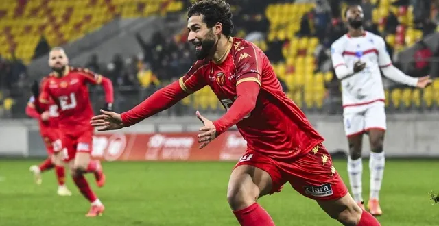 photo  adam oudjani s’est offert son premier but avec le mans fc dès sa première entrée en jeu en national, face à concarneau, le vendredi 17 janvier 2025.  &copy;  le maine libre - denis lambert 