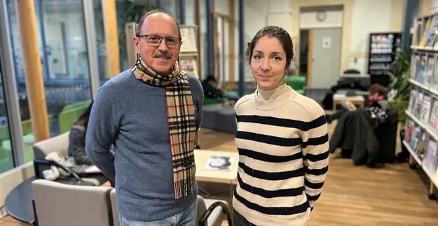 photo  françois baille, vice-président à la culture à flers agglo et coralie miachon, directrice des pôles culturels.  &copy;  ouest-france 