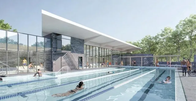 photo  parmi les réalisations du renouvellement urbain figurent la nouvelle piscine de belle-beille et son bassin nordique. ils doivent ouvrir à l’été 2025.  &copy;  chabanne architectes 