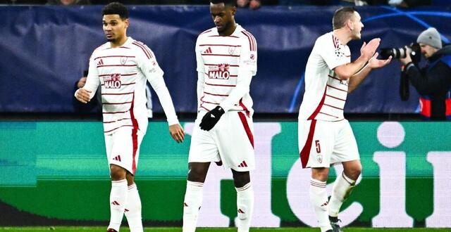 photo  la déception d’edimilson fernandes contre le shakhtar donetsk.  ©  photo : guillaume saligot / ouest-france 