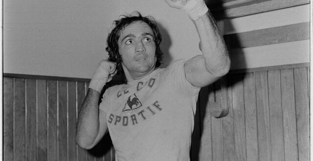 photo  le boxeur marcel cerdan junior à l’entraînement.  ©  adolphe drhey / ina / afp 