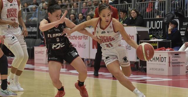 photo  coline franchelin (charleville-mézières) et brooke mc carty-williams (la roche vendée) ont livré un gros duel.  ©  laurent gelot 