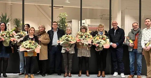 photo  c’est parfois avec un peu d’émotions que les médaillés du jour ont pris la parole.  &copy;  le maine libre 